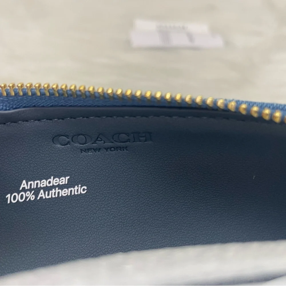 Coach Pencil Case In Signature Denim CDC10 NWT Color: IM/INDIGO